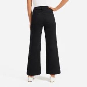 ✨SALE✨Everlane Wide Leg Ankle Size 26 Black Jean Button Fly Pant Flare Leg